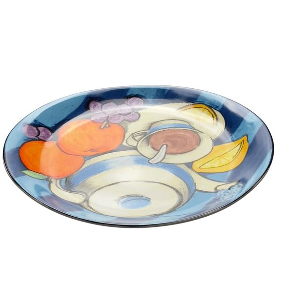 Misono TeaTime '93 4912 Plate Fruit & Teapot Design 11” Dia. Microwave Safe - Picture 7 of 10